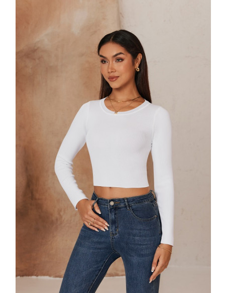 1513 CROP TOP MANCHES LONGUES COL ROND 