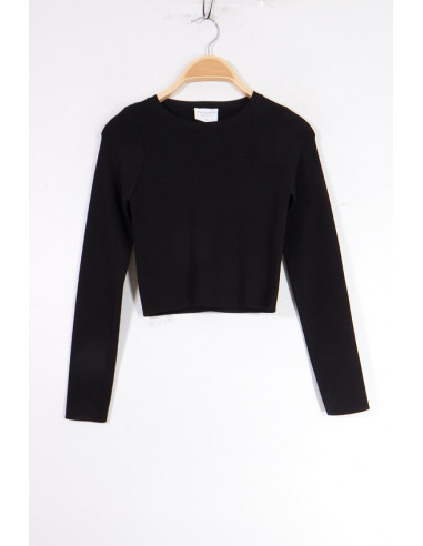 1513 CROP TOP MANCHES LONGUES COL ROND 