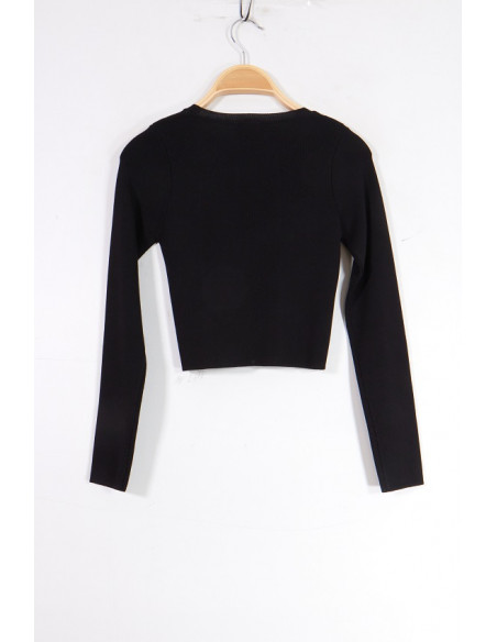 1513 CROP TOP MANCHES LONGUES COL ROND 