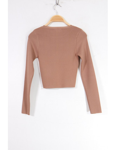 1513 CROP TOP MANCHES LONGUES COL ROND 