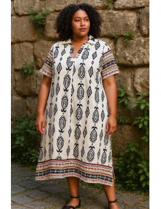 F732 ROBE LONGUE IMPRIMEE G.T