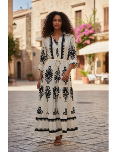 422-M ROBE LONGUE IMPRIMEE