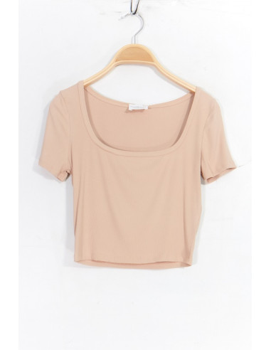 1642 CROP TOP MANCHES COURTES