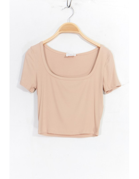 1642 CROP TOP MANCHES COURTES