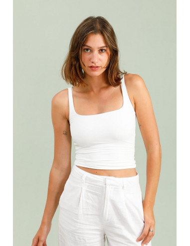 1904 CROP TOP DEBARDEUR