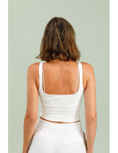 1904 CROP TOP DEBARDEUR