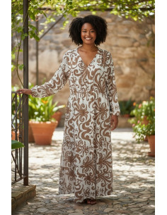 497-A ROBE LONGUE IMPRIMEE