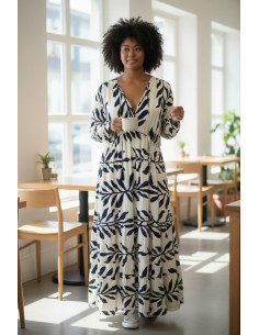 497-B ROBE LONGUE IMPRIMEE